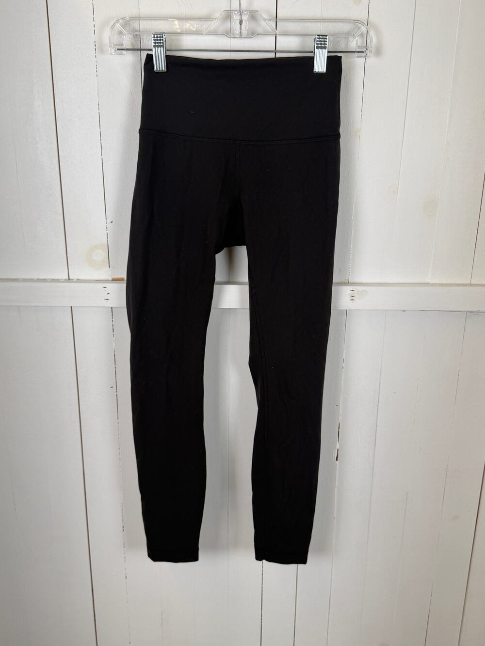 Lululemon Black Ankle Leggings Size 4 Nylon Pre-Owned